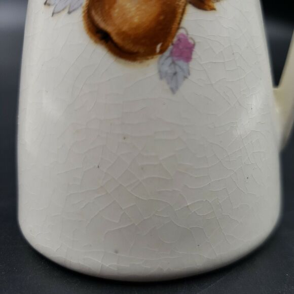 Pear Salt & Pepper Shakers W/ Handle 7 Hole Royal Taunton Autumn Fruit VTG Japan - Picture 6 of 12